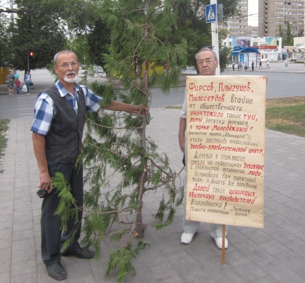 В Волгодонске «зеленые» пикетируют администрацию города и пешеходный переход