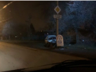 ВАЗ влетел в столб после ДТП на Степной