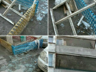 Сильный ветер вырвал балконную раму на Энтузиастов в Волгодонске