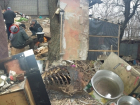 В центре Волгодонска пятилетнюю малышку заставляют жить в останках сгоревшего дома и есть собак 
