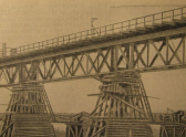 8. Временный железнодорожный мост через Дон, ок.1950 года