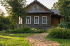 Дорожка из старого кирпича или деревянного спила: лайфхаки для дачников к началу сезона