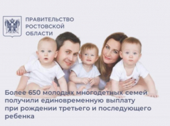Донские семьи получают поддержку при рождении третьего ребенка