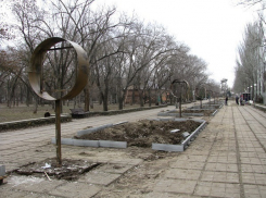 В волгодонском парке Победы начали реконструкцию  аллеи Материнской славы