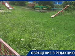 «Нам детей в траве искать?»: заросшую детскую площадку в «старом городе» показали волгодонцы