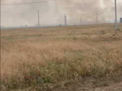 В Волгодонске горит поле с домами для многодетных семей