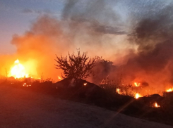 Апокалиптические кадры: пламя охватило окраину садоводства в Волгодонске Ростовской области