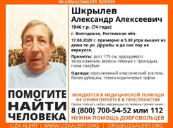 В Волгодонске разыскивают 74-летнего Александра Шкрылева