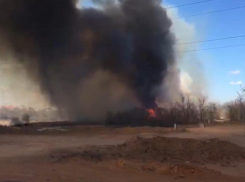 Крупный пожар вспыхнул рядом с ремонтируемой дорогой на РоАЭС