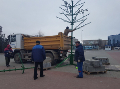 Праздники закончились: В Волгодонске приступили к уборке новогодних елок