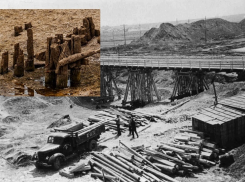 Ровесник города: на дне оросительного канала показались опоры старого деревянного моста