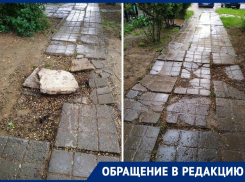 «Единственный тротуар разрушили коммунальные службы»: волгодончанка