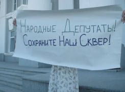 «Народные депутаты, сохраните наш сквер!»: в Волгодонске прошел одиночный пикет в поддержку липовой рощи на Ленина