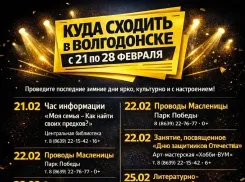 Куда сходить в Волгодонске с 21 по 28 февраля