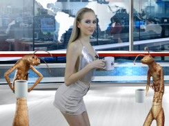 В компании с кофейными червями Валерия рассказала о погоде в День дурака