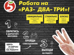 «Пятерочка» приглашает на постоянную работу продавцов-кассиров