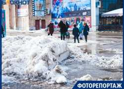 Волгодонск покрыт снежной коркой 