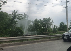 Порыв водопровода оставил след в районе Сухо-Соленовской балки