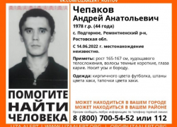 В поисках без вести пропавшего Андрея Чепакова просят оказать содействие волгодонцев 
