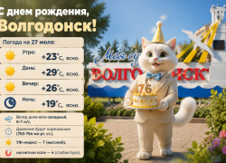 Понедельник в Волгодонске порадует солнечной, теплой погодой 
