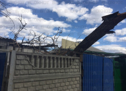 Упавшее от ветра дерево повредило дом на Горького в Волгодонске