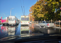 На проспекте Строителей наступил потоп 