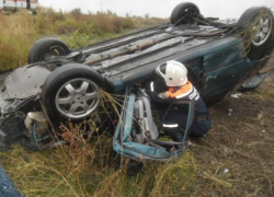 На трассе Цимлянск - Шахты перевернулся «Хендай-Элантра»