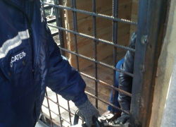 В Зимовниках спасатели освободили собаку, застрявшую в решетке