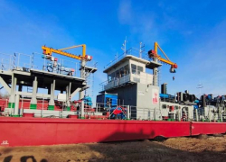 Цимлянский земснаряд отправился на службу в Сибирь для обеспечения судоходства