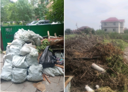На контейнерных площадках в Волгодонском МЭОКе фиксируют скопление растительных и строительных отходов