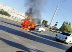 «Ауди» сгорела во время движения на Жуковском шоссе 