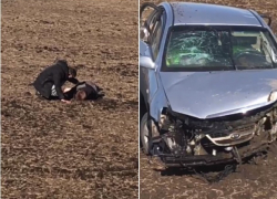 Душераздирающие кадры жуткой аварии на трассе Ростов-Волгодонск запечатлели волгодонцы