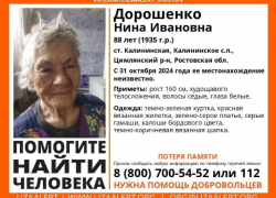 В Цимлянском районе пропала 88-летняя Нина Ивановна Дорошенко 