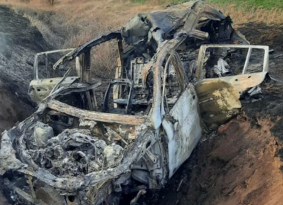 Шансов выжить не было: жуткое фото гибели автомобилиста от украинского БПЛА под Морозовском