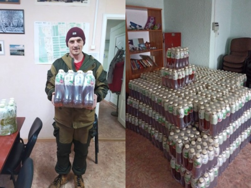 Бутилированный чай раздали инвалидам, пенсионерам и многодетным семьям Волгодонска