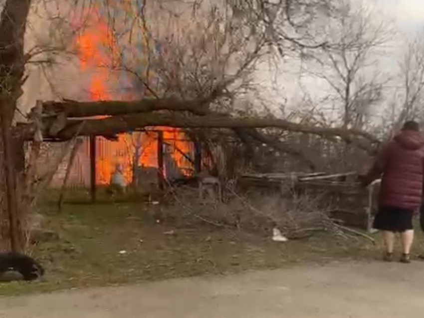 Ландшафтный пожар угрожает перекинуться на жилые дома в Красном Яру 