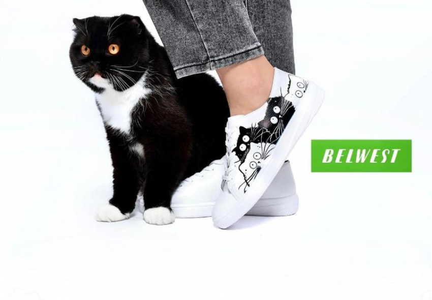 Женские кеды BELWEST из натуральной кожи со скидкой до 60% 