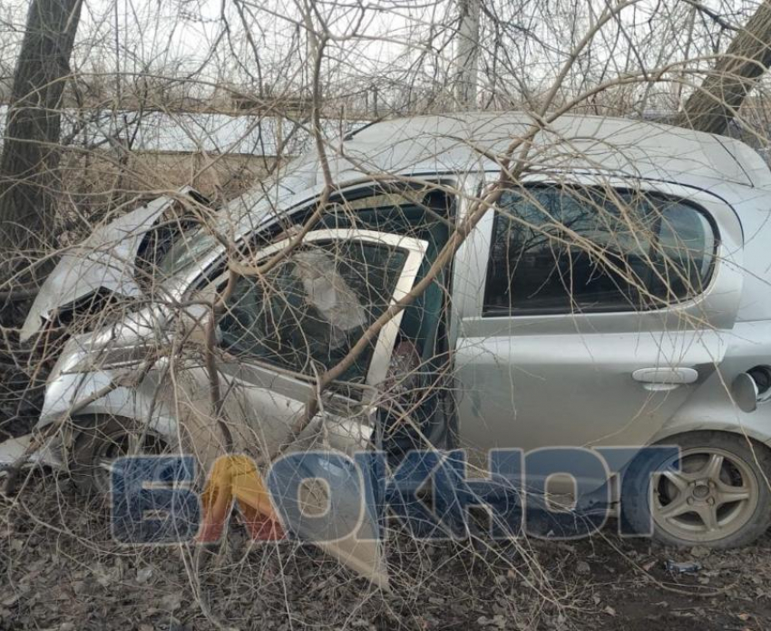 На Романовском шоссе иномарка влетела в дерево