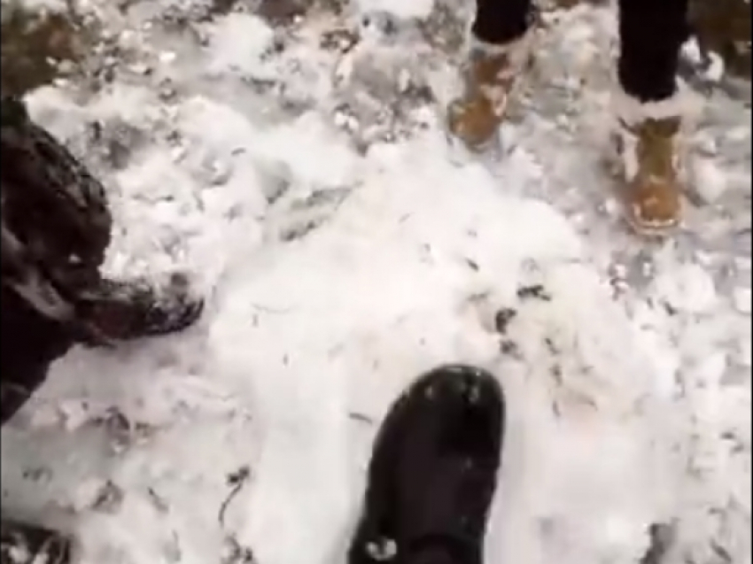С задорным смехом три школьницы из Волгодонска «жестоко убили» снеговика, снимая происходящее на камеру