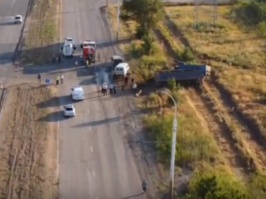 Смертельную аварию на Жуковском шоссе показали с высоты птичьего полета