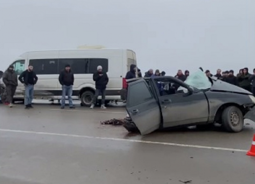 «Приору» и водителя разорвало на части: жуткое ДТП с маршруткой Волгодонск - Ростов