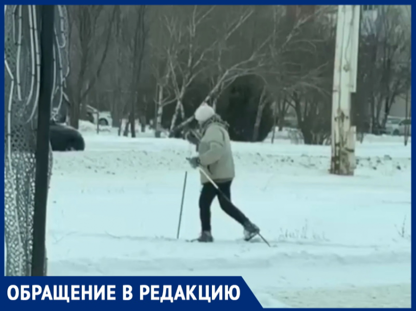 «Кому Домбай, а кому и проспект Курчатова»:  лыжница в центре Волгодонска восхитила горожан