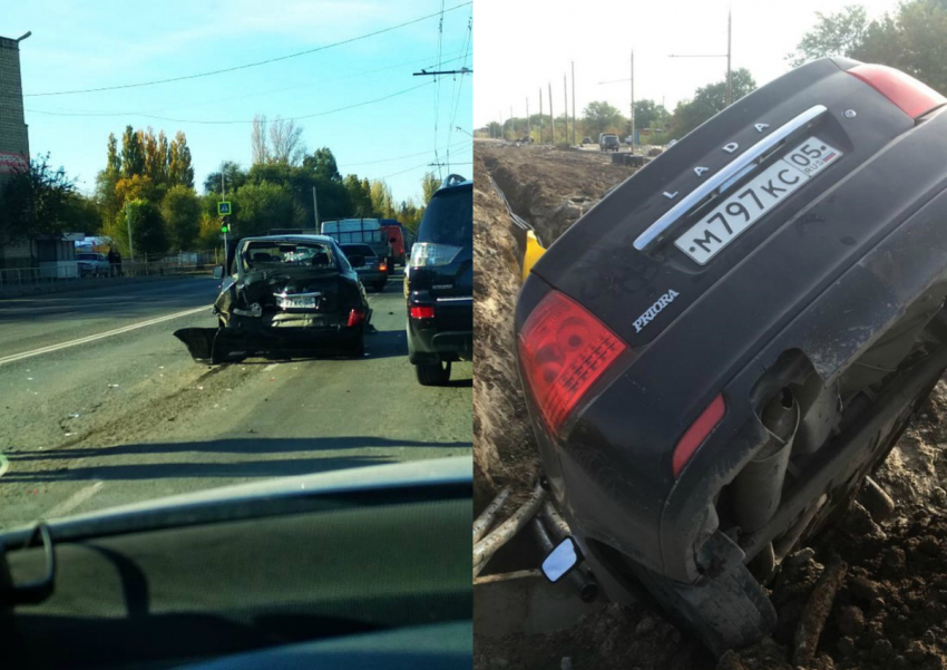 В аварии на Бетонной разбилась «Приора», недавно влетевшая в яму на Жуковском шоссе 
