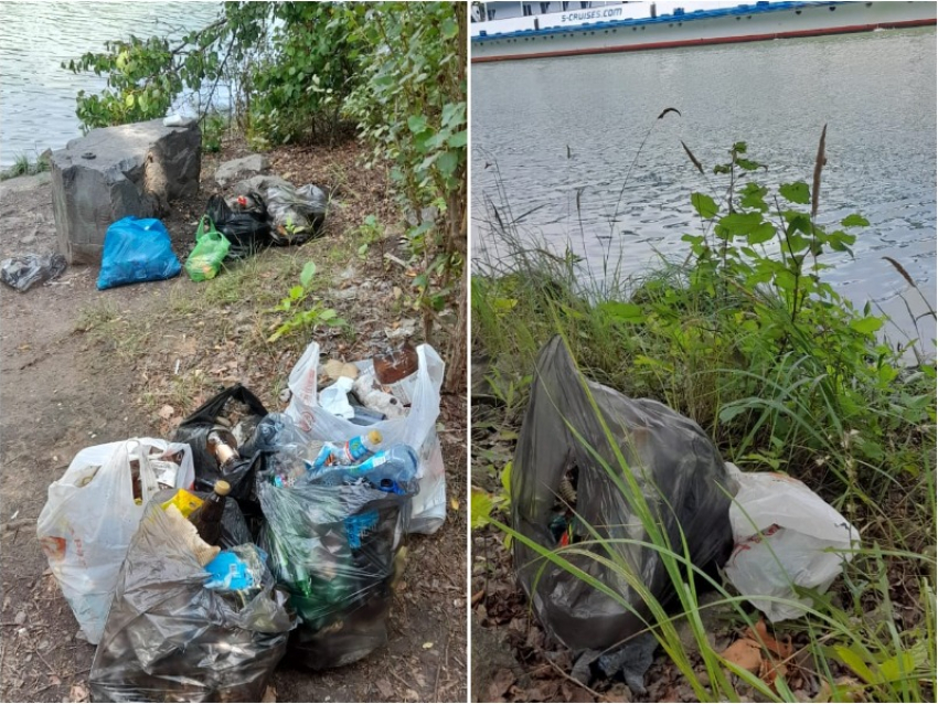 Рыбаки очистили берег судоходного канала от мусора
