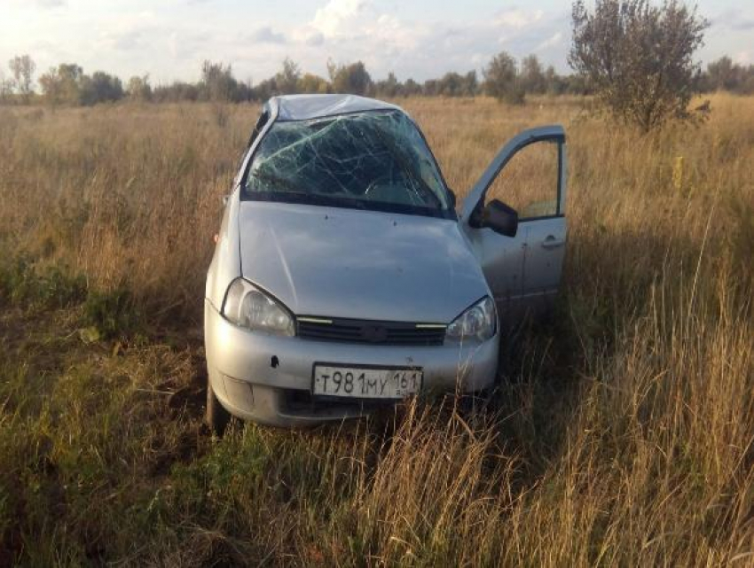 Пьяный водитель вылетел в кювет и перевернулся неподалеку от Волгодонска