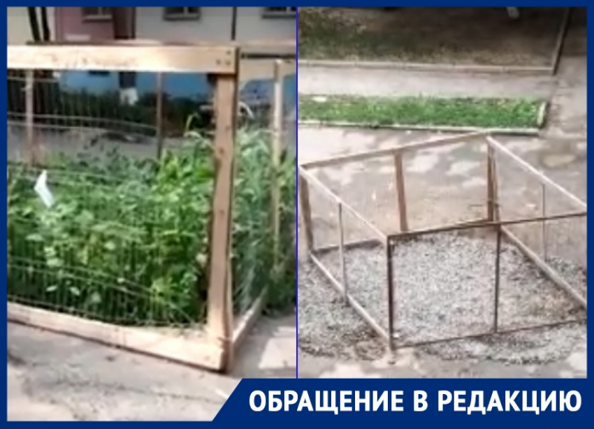«Коммунальную клумбу» в нескольких метрах от подъезда во дворе МКД Волгодонска ликвидировали
