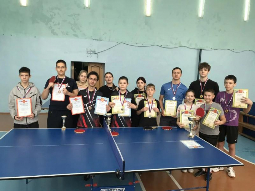 Юные спортсмены Цимлянска разыграли Открытое первенство по настольному теннису 