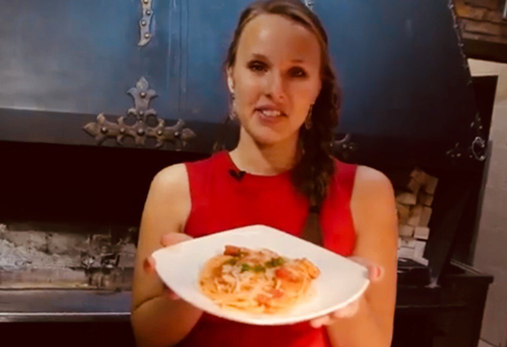 Рецепт пасты с креветками в томатном соусе от Ольги Дмитриевой