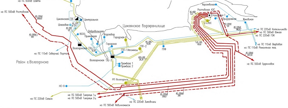 Высоковольтные линии электропередач карта