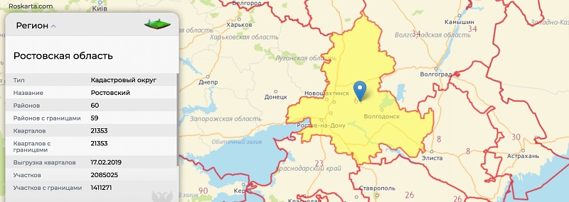 Кадастровая карта ростовской